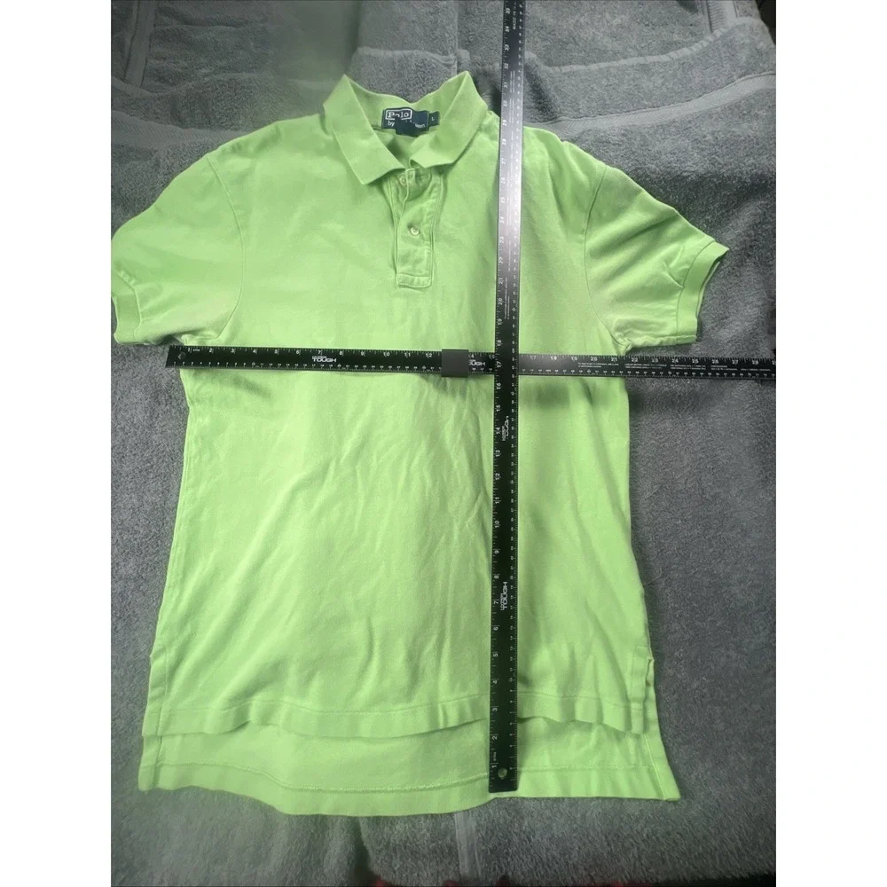 Vtg polo ralph lauren shirt men's Size large lime short sleeve preppy 90s‎